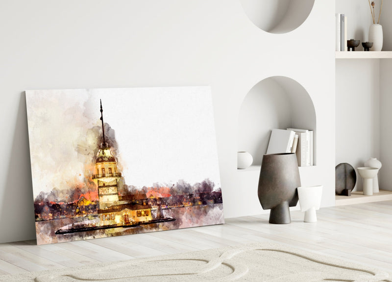 Maiden's Tower Glass Wall Art