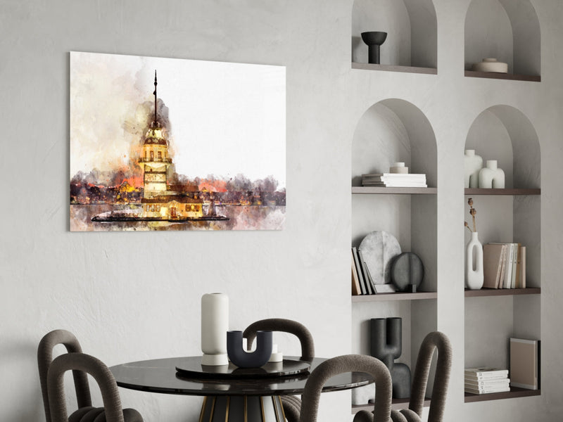 Maiden's Tower Glass Wall Art