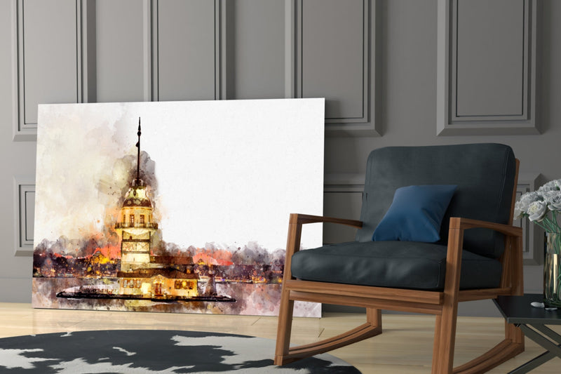 Maiden's Tower Glass Wall Art