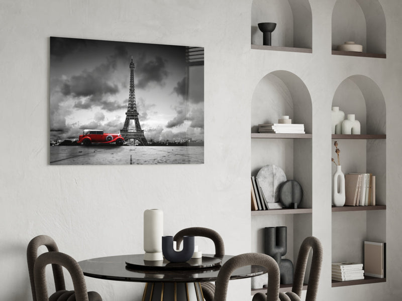 Eiffel Tower Glass Wall Art