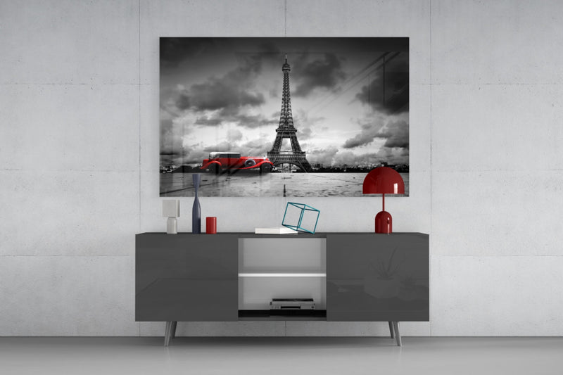 Eiffel Tower Glass Wall Art