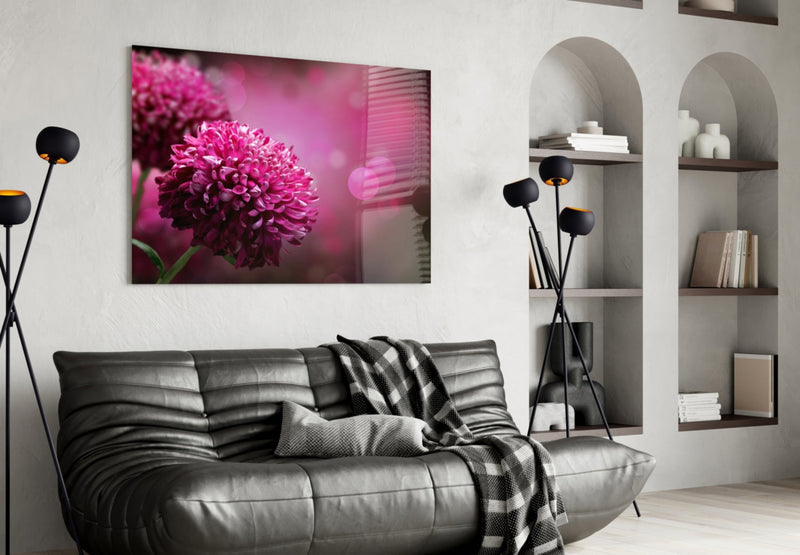 Flower Glass Wall Art