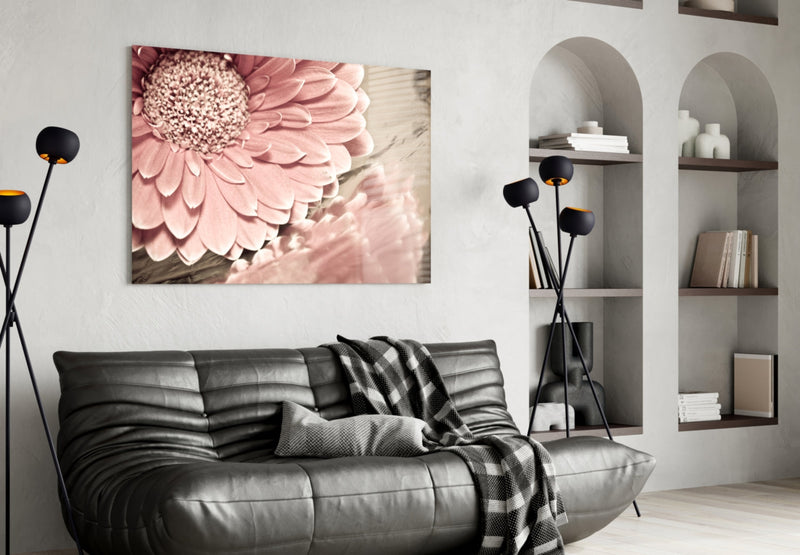 Flower Glass Wall Art