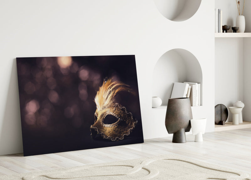 Venetian Mask Glass Wall Art