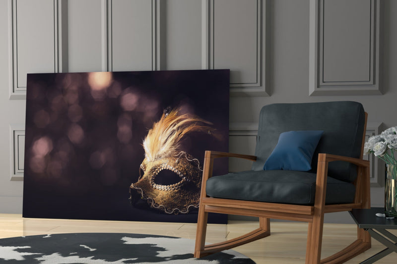 Venetian Mask Glass Wall Art