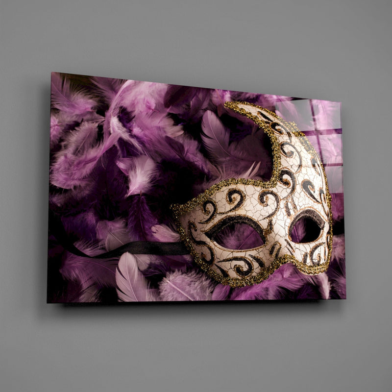 Venetian Mask Glass Wall Art