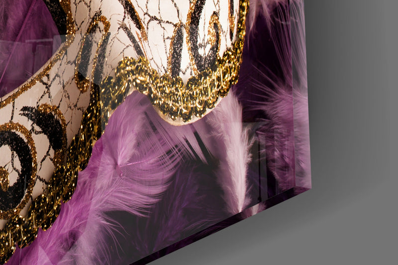 Venetian Mask Glass Wall Art
