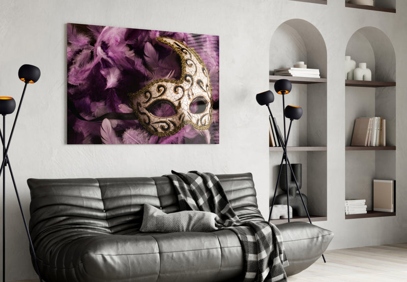 Venetian Mask Glass Wall Art