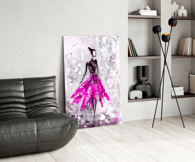 Woman (Pink) Glass Wall Art
