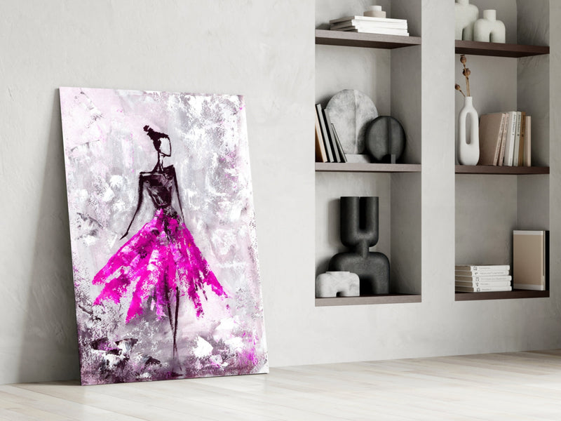 Woman (Pink) Glass Wall Art