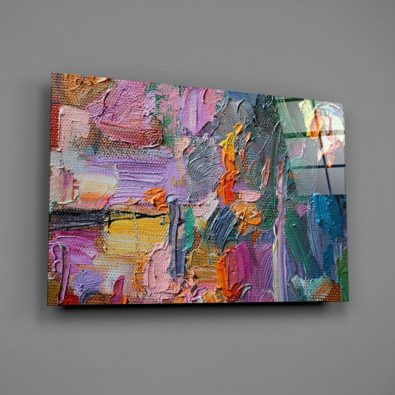 Abstract Glass Wall Art