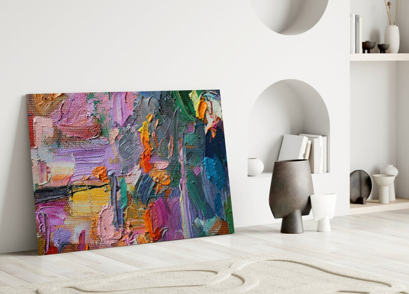 Abstract Glass Wall Art