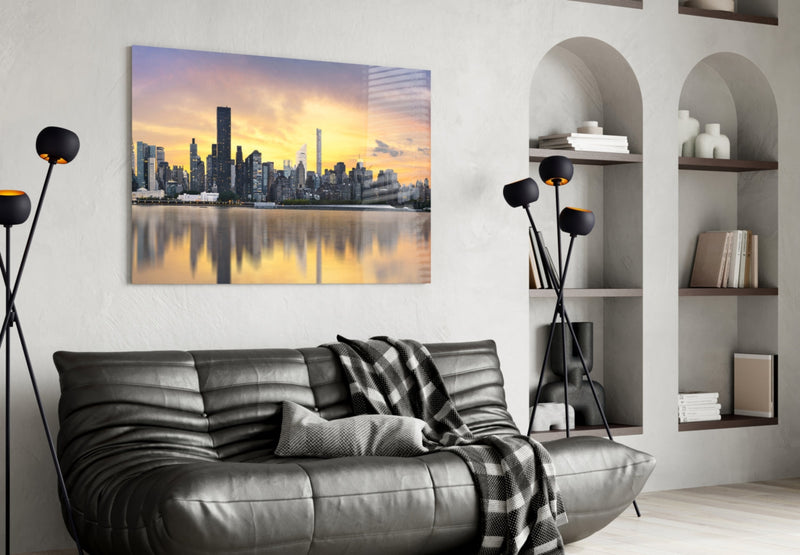 Downtown Glass Wall Art