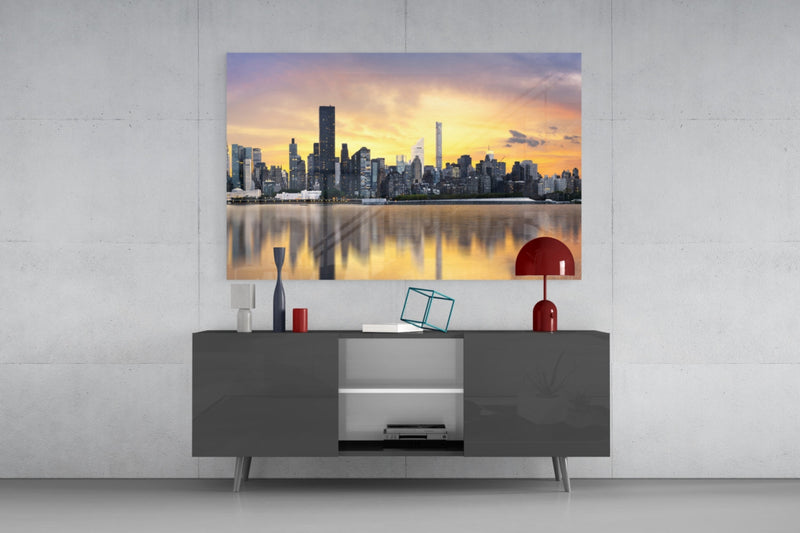 Downtown Glass Wall Art