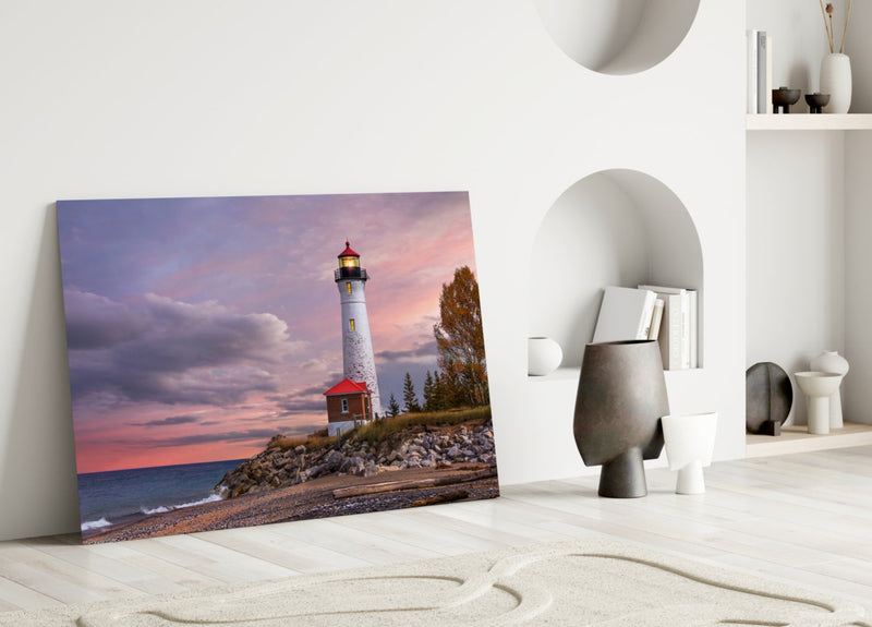 Lighthouse Glass Wall Art