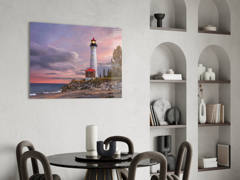 Lighthouse Glass Wall Art