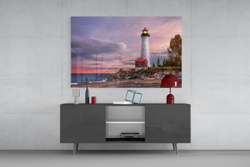 Lighthouse Glass Wall Art