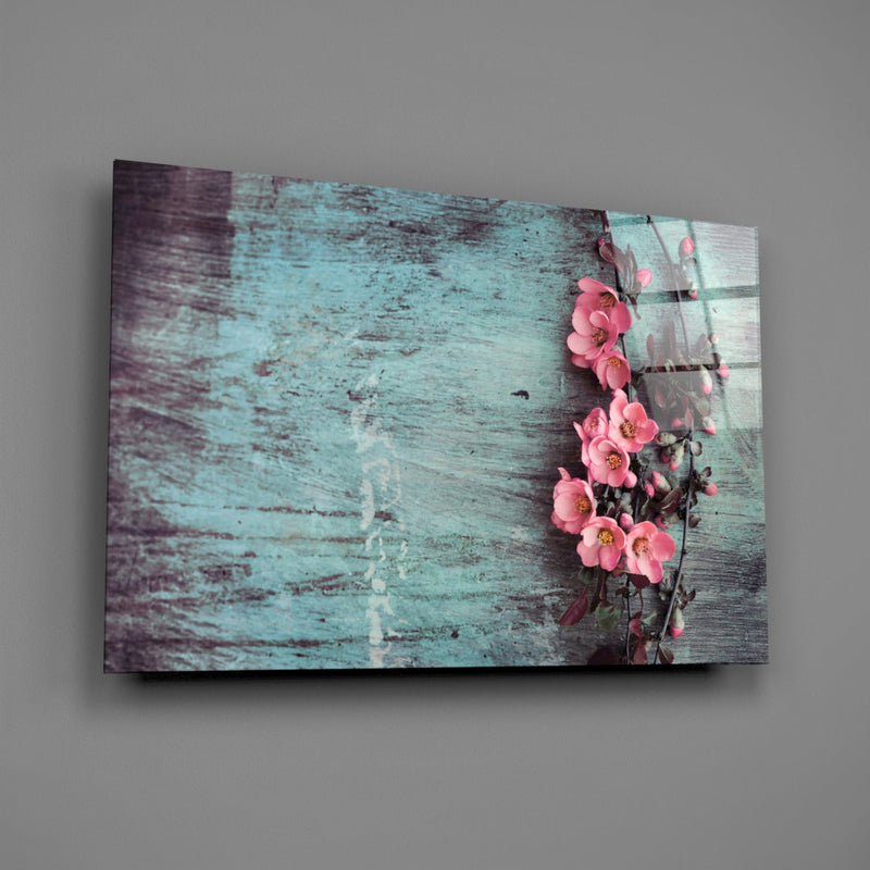 Pastel Flower Glass Wall Art