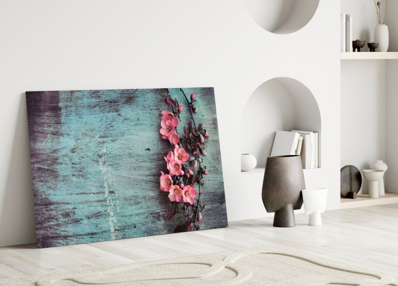 Pastel Flower Glass Wall Art