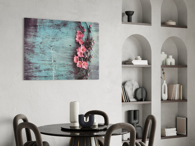 Pastel Flower Glass Wall Art