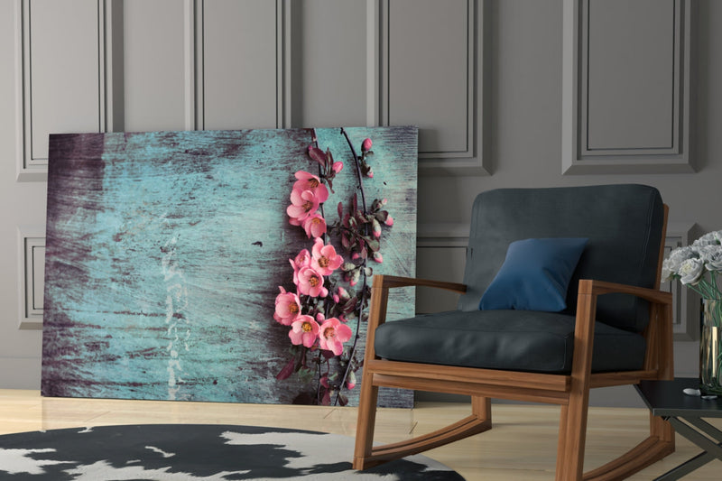 Pastel Flower Glass Wall Art