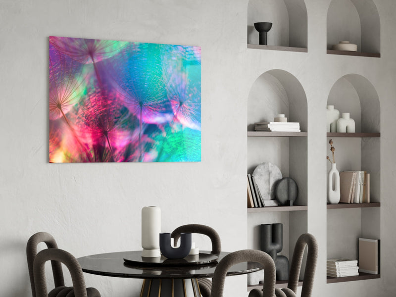 Dandelion Glass Wall Art