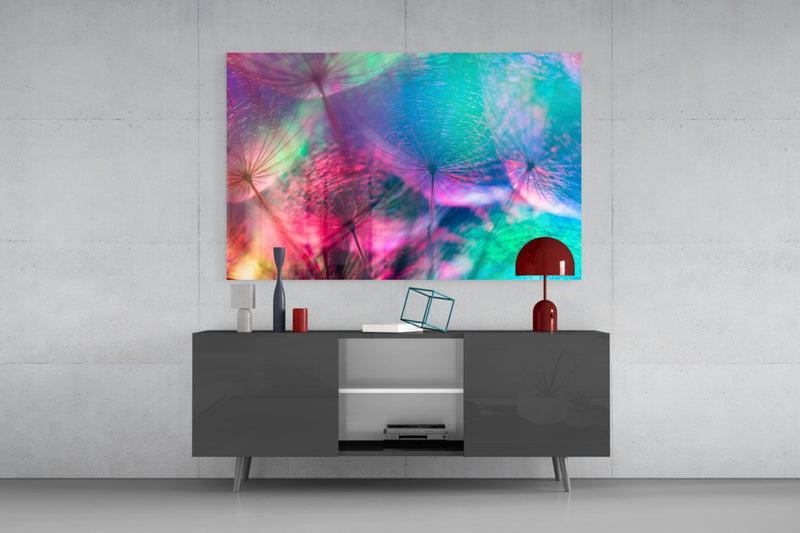 Dandelion Glass Wall Art
