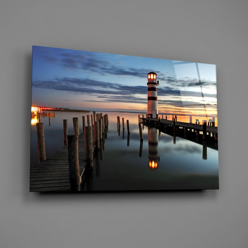 Lighthouse Glass Wall Art