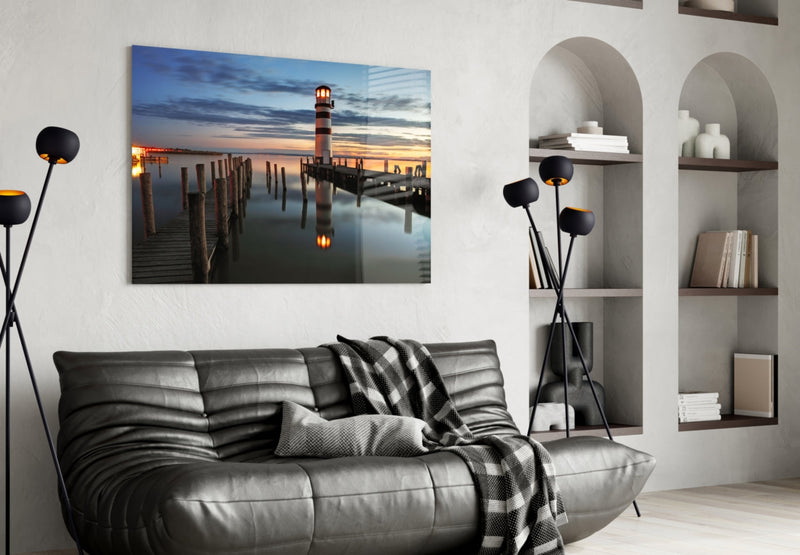 Lighthouse Glass Wall Art