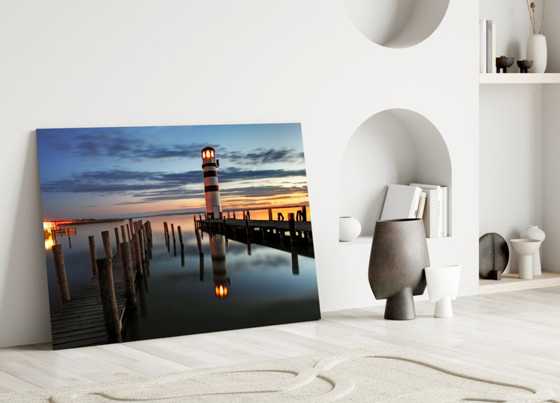 Lighthouse Glass Wall Art