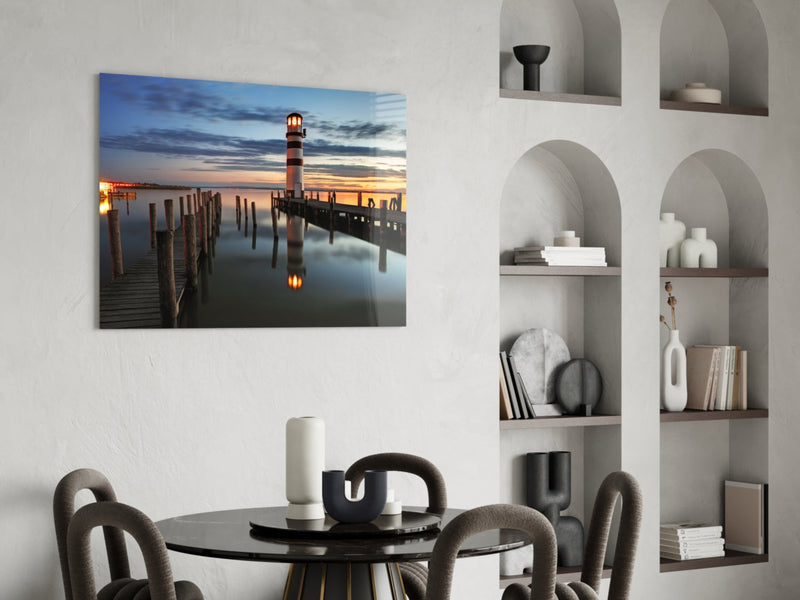 Lighthouse Glass Wall Art