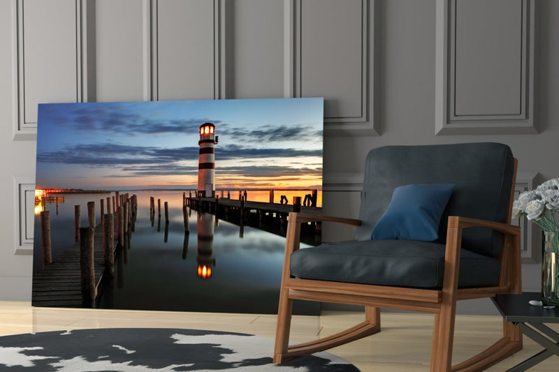 Lighthouse Glass Wall Art