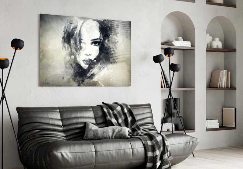 Woman Portrait Glass Wall Art