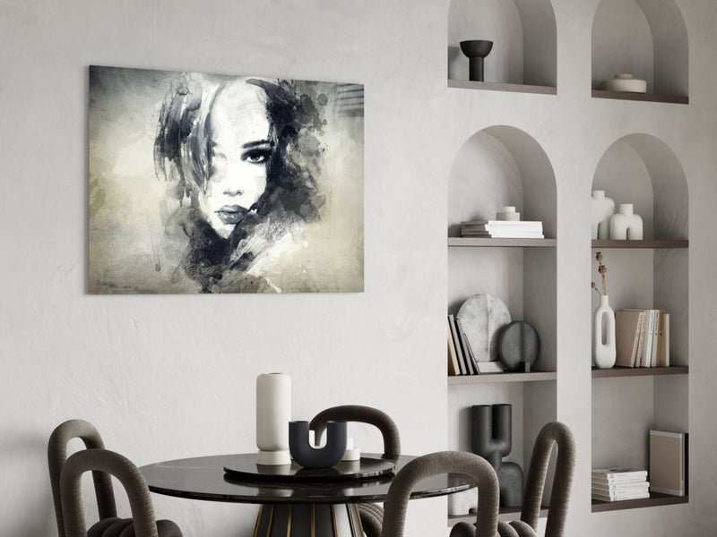 Woman Portrait Glass Wall Art