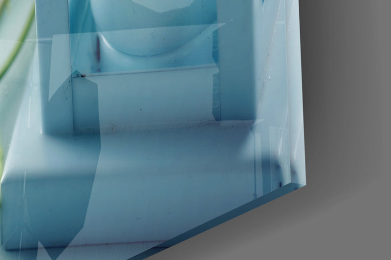 Candle & Rose Glass Wall Art