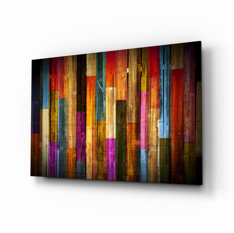 Painted Wood Glass Wall Art