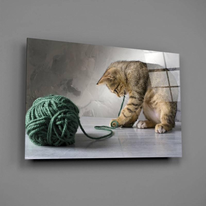 Cat Glass Wall Art