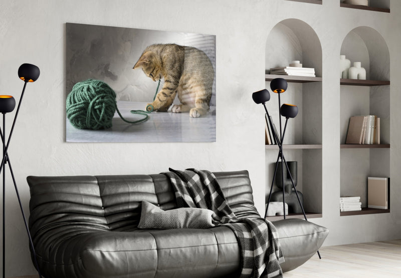 Cat Glass Wall Art