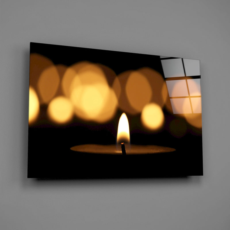 Candle Glass Wall Art