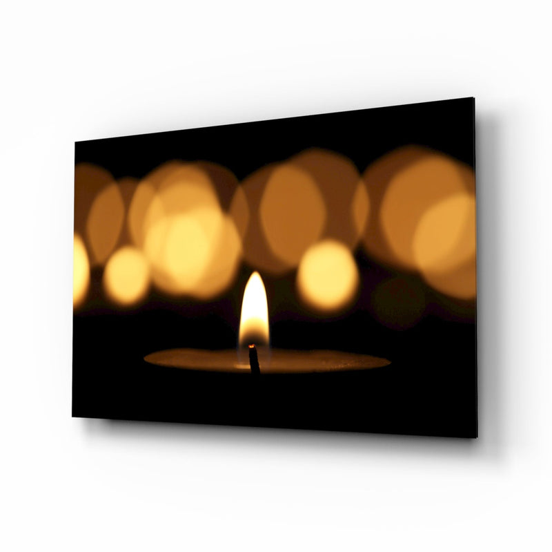 Candle Glass Wall Art