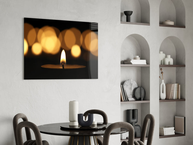 Candle Glass Wall Art