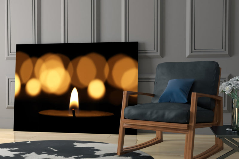 Candle Glass Wall Art
