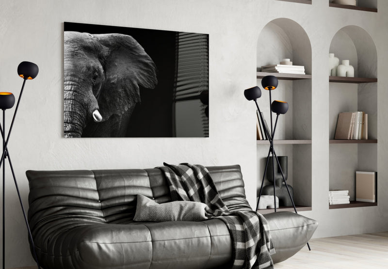 Elephant Glass Wall Art