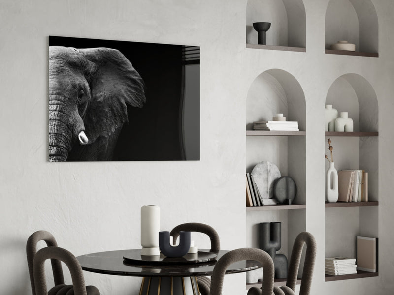 Elephant Glass Wall Art