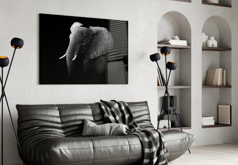 Elephant Glass Wall Art