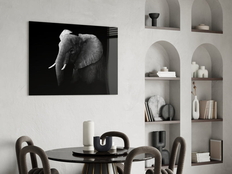 Elephant Glass Wall Art