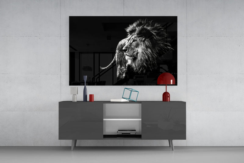 Lion Glass Wall Art