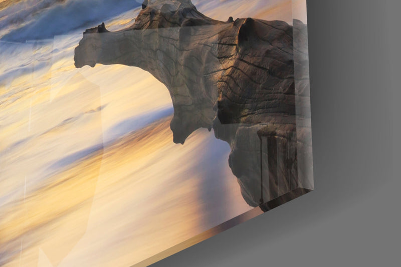 Destroyed Dock Glass Wall Art