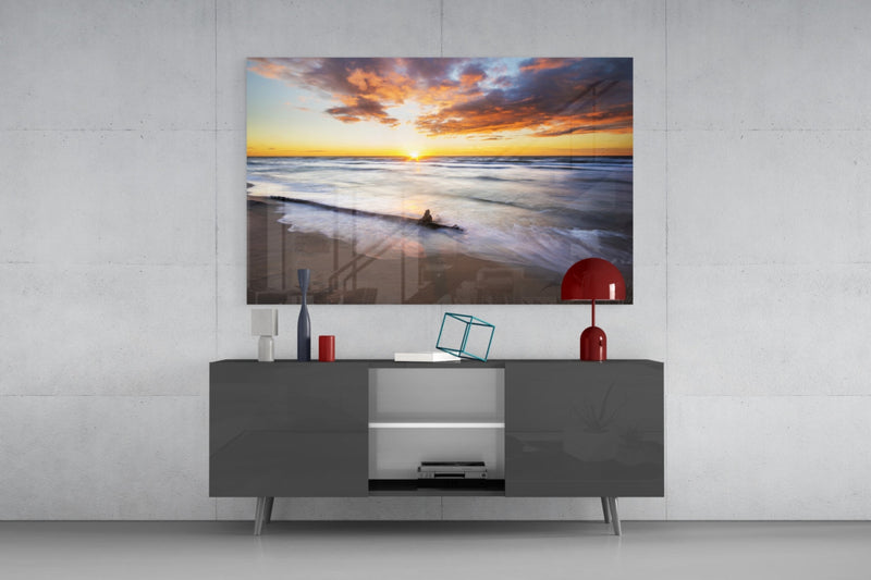 Sunset Glass Wall Art
