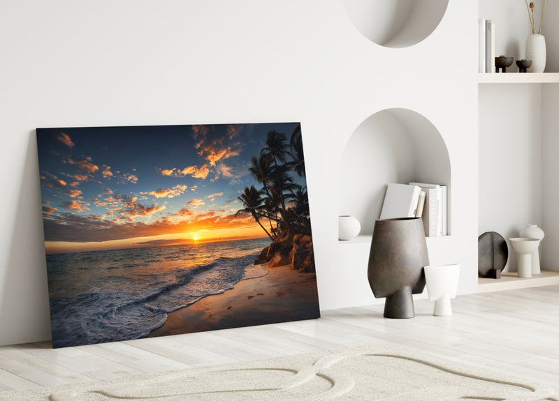 Palm Trees Glass Wall Art